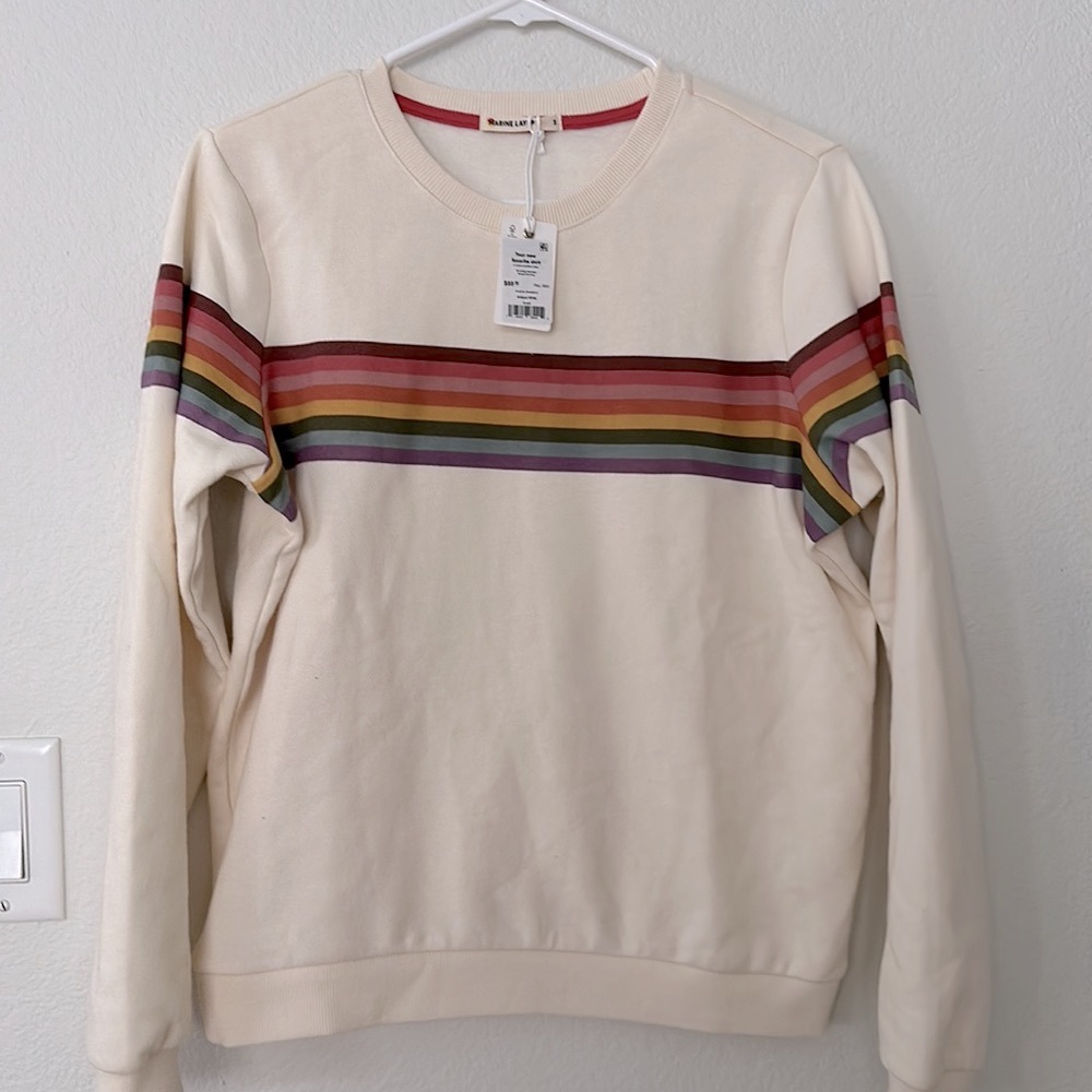 NWT Marine Layer Anytime Sweatshirt - Antique White